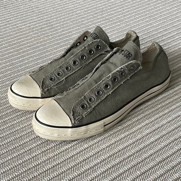 Converse x John Varvatos All Star Low Top Laceless Slip Ons - Mens 9 / Womens 11 - Picture 1 of 9